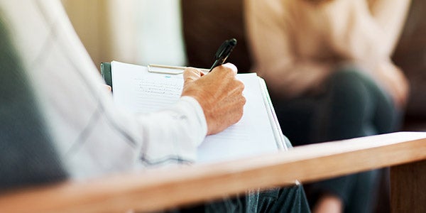 Student attends a counseling session. Student attends a counseling session.