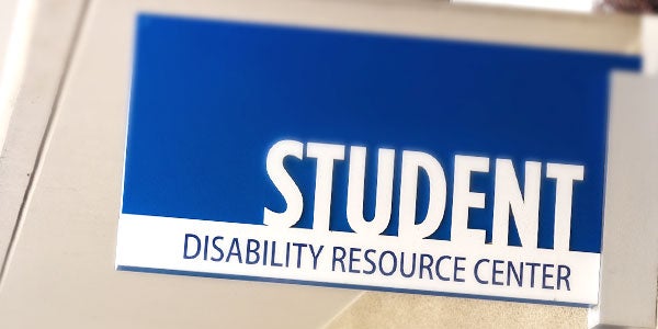 SDRC content module thumbnail Student Disability Resource Center Office Signage